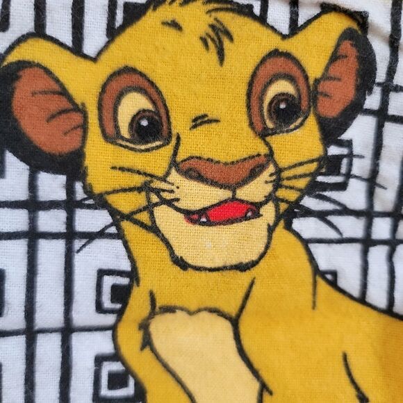Disney Lion King material fabric sewing Mufasa Simba Pumba 90s rectangle vintage - Picture 2 of 5